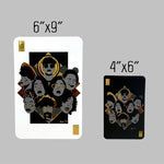 Black and White edition of Masks design, showing both size options
